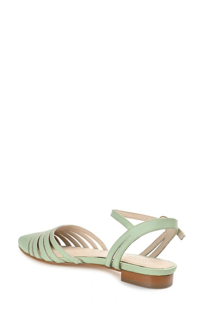 Shop Journee Signature Dexie Strappy Pointed Toe Flat In Sage