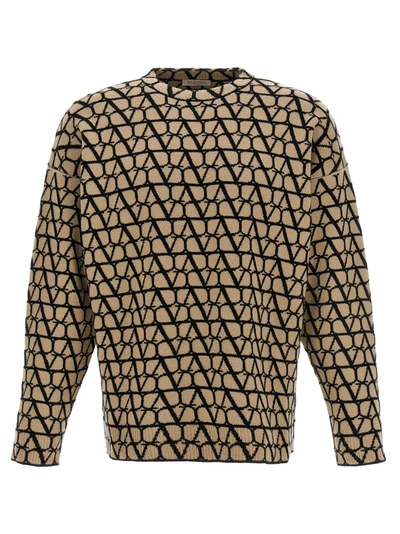 Shop Valentino Toile Iconographe Sweater, Cardigans Beige