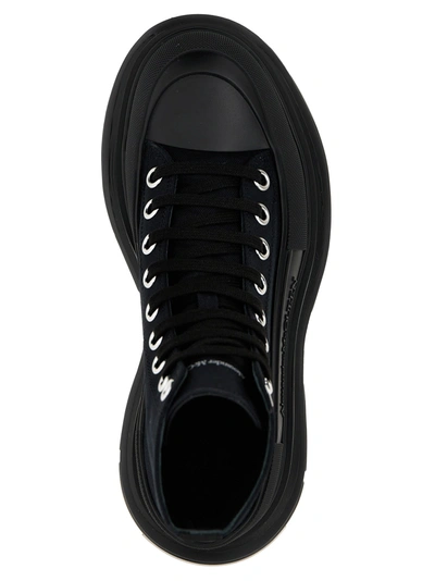 Shop Alexander Mcqueen Tread Slick Boots, Ankle Boots Black