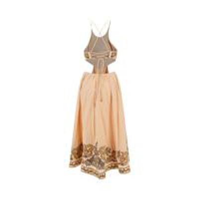Shop Zimmermann Dresses In Sage/gold