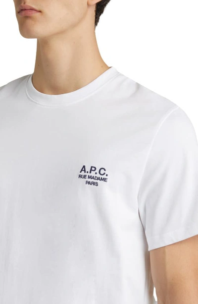 Shop A.p.c. Raymond Cotton Crewneck T-shirt In Blanc