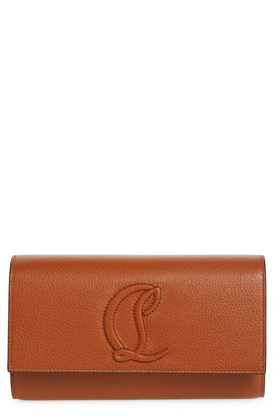 Shop Christian Louboutin By My Side Leather Wallet On A Chain In Cuoio/ Cuoio
