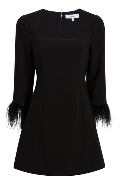 Shop Likely Cher Long Sleeve Minidress In Black
