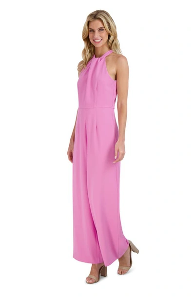 Shop Julia Jordan Halter Neck Jumpsuit In Pink