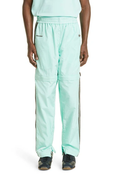 Shop Adidas X Wales Bonner 3-stripes Nylon Convertible Track Pants In Clear Mint