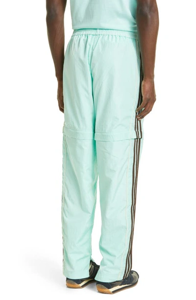 Shop Adidas X Wales Bonner 3-stripes Nylon Convertible Track Pants In Clear Mint