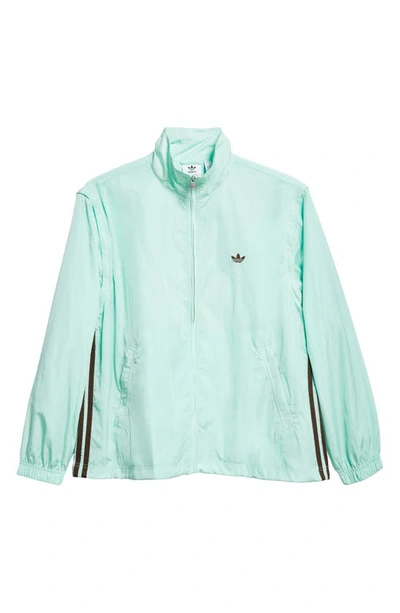 Shop Adidas X Wales Bonner Water Repellent Nylon Track Jacket In Clear Mint