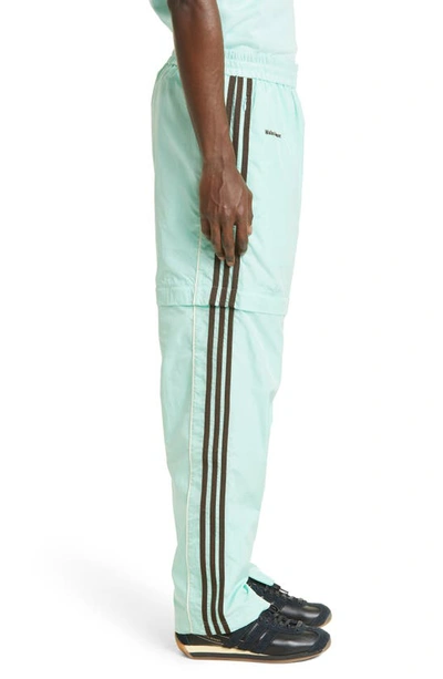 Shop Adidas X Wales Bonner 3-stripes Nylon Convertible Track Pants In Clear Mint