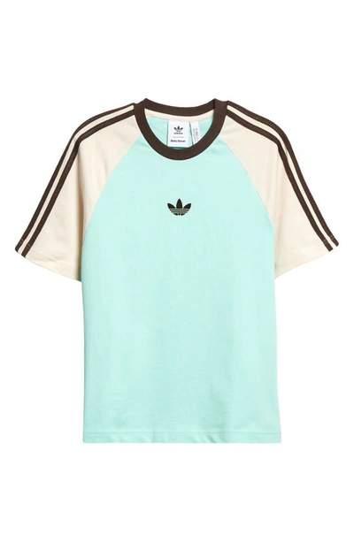 Shop Adidas X Wales Bonner Trefoil Embroidered T-shirt In Clear Mint