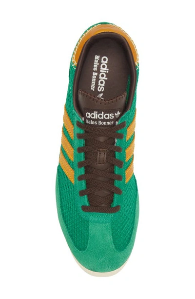 Shop Adidas X Wales Bonner Sl 72 Knit Sneaker In Team Green/ Gold/ Dark Brown