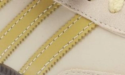 Shop Adidas X Wales Bonner Samba Nubuck Sneaker In Ecru Tint/ Yellow/ Dark Brown
