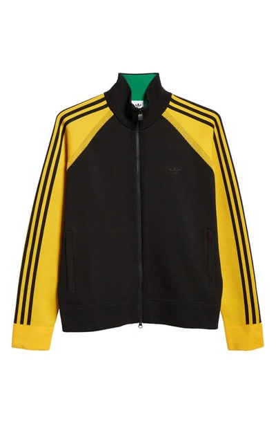 Shop Adidas X Wales Bonner Colorblock Logo Embroidered Recycled Polyester Track Jacket In Black
