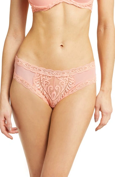 Shop Natori Feathers Hipster Briefs In Cantaloupe