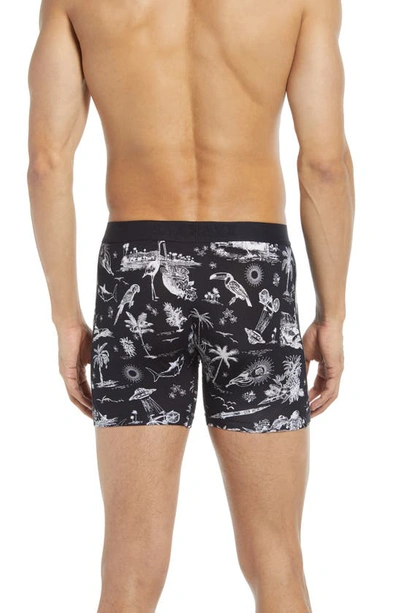 Saxx Ultra Super Soft Relaxed Fit Boxer Briefs In Black Astro Surf And Turf