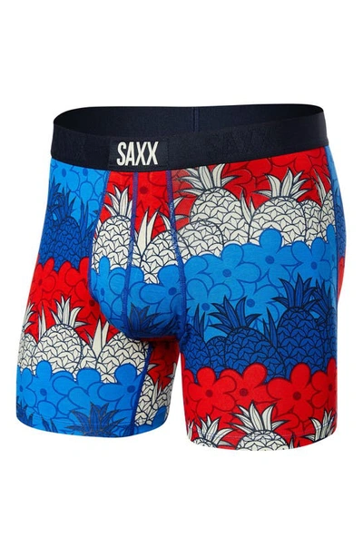 Shop Saxx Ultra Super Soft Relaxed Fit Boxer Briefs In Pineapple Strata- Multi