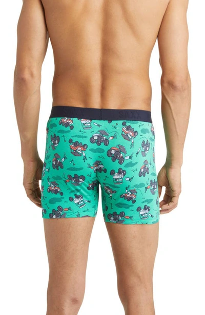 Shop Saxx Ultra Super Soft Relaxed Fit Boxer Briefs In Off Course Carts- Green