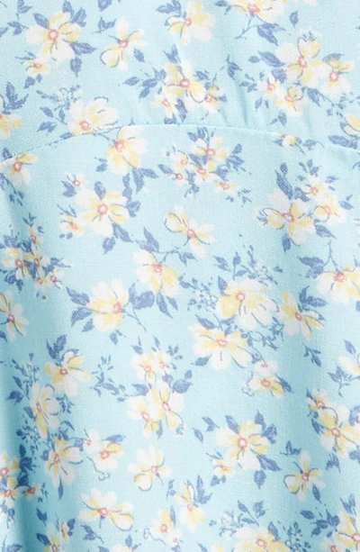 Ava & Yelly Kids' Emma Cascade Floral Romper In Blue