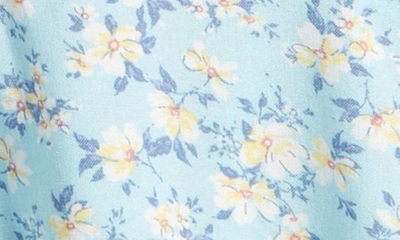 Ava & Yelly Kids' Emma Cascade Floral Romper In Blue