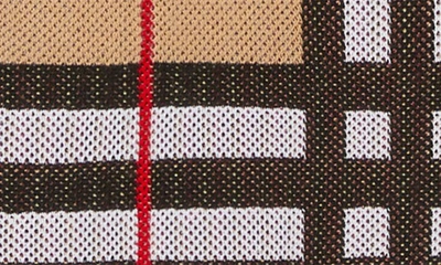 Shop Burberry Harrieta Check Piqué Sweater In Archive Beige