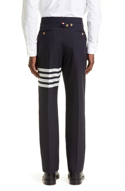 Thom Browne Wool 4-bar Tailored Trousers In Navy