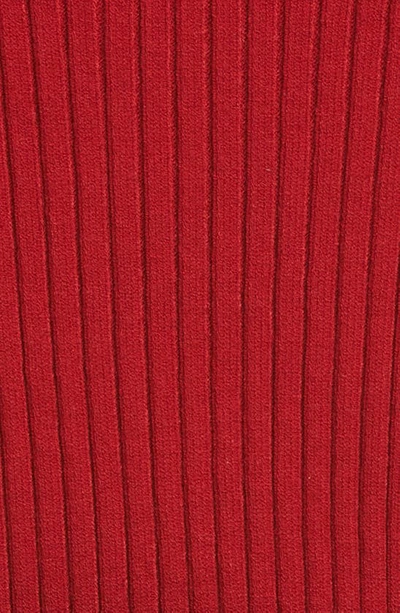 Courrèges Ribbed Texture Spaghetti Straps Top In Red