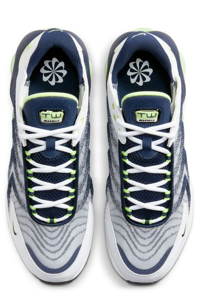 Nike Air Max Tw Sneaker In White/ Midnight Navy/ Lemon