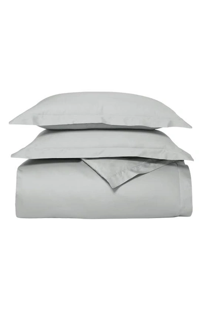 Boll & Branch Percale Hemmed 300 Thread Count Duvet Cover & Shams Set In Shore