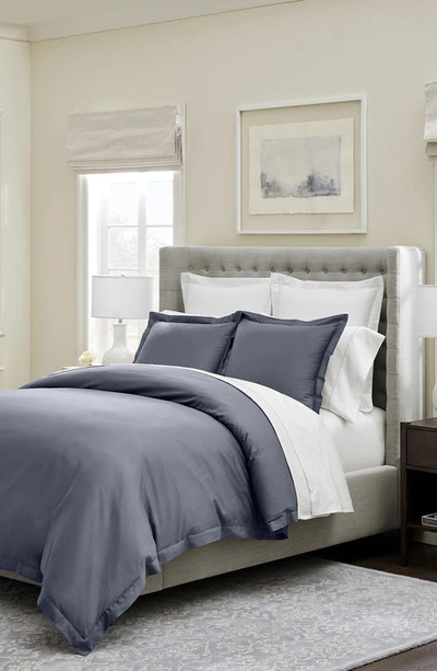 Boll & Branch Percale Hemmed Duvet Cover & Shams Set In Mineral