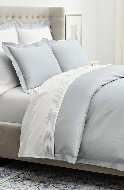 Boll & Branch Percale Hemmed 300 Thread Count Duvet Cover & Shams Set In Shore