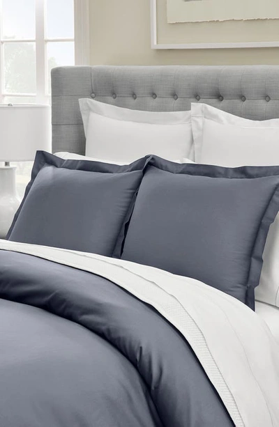 Boll & Branch Percale Hemmed Duvet Cover & Shams Set In Mineral