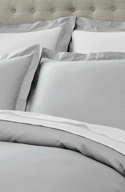 Boll & Branch Percale Hemmed 300 Thread Count Duvet Cover & Shams Set In Shore