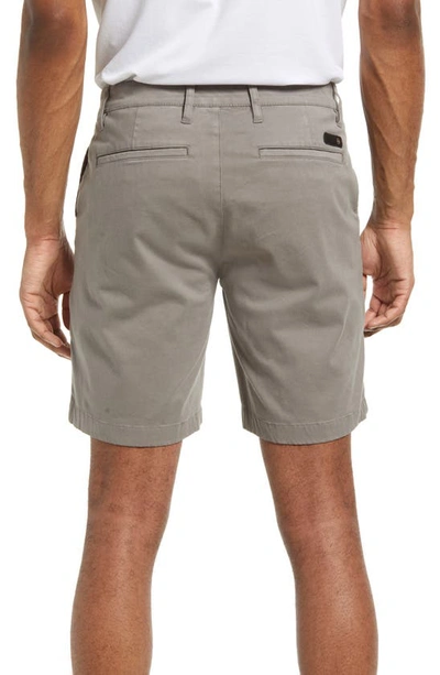Shop Ag Wanderer Brushed Cotton Twill Chino Shorts In Light Sterling