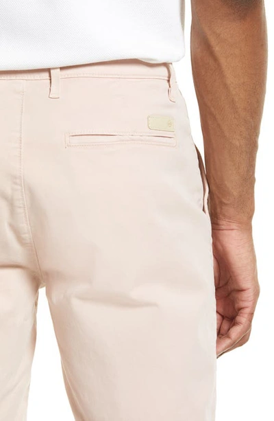 Shop Ag Wanderer Brushed Cotton Twill Chino Shorts In Vinte Pink