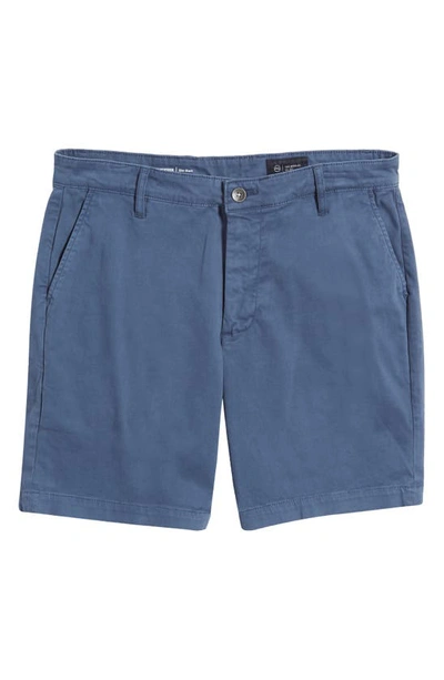 Shop Ag Wanderer Brushed Cotton Twill Chino Shorts In Sulfur Bright Night