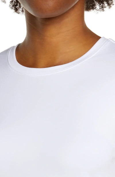Shop Alo Yoga Finesse Performance Alosoft Jersey T-shirt In White