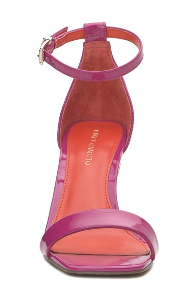 Shop Vince Camuto Enella Ankle Strap Sandal In Virtual Pink Soft Patent