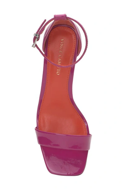 Shop Vince Camuto Enella Ankle Strap Sandal In Virtual Pink Soft Patent