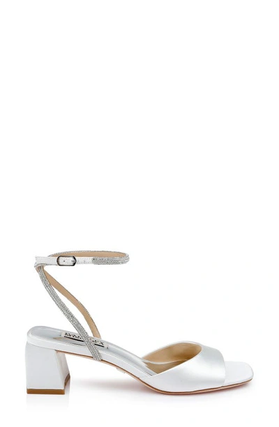 Shop Badgley Mischka Collection Infinity Ankle Strap Sandal In Soft White