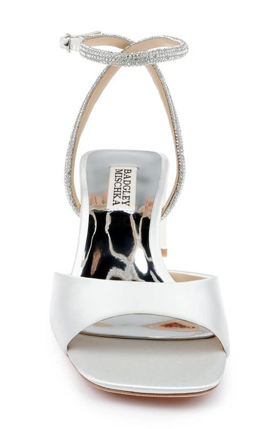 Badgley Mischka Infinity Ankle Strap Sandal In Soft White