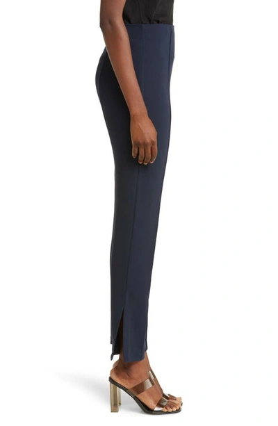 Cinq À Sept Brianne Pintuck Crepe Pants In Navy