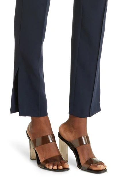 Cinq À Sept Brianne Pintuck Crepe Pants In Navy