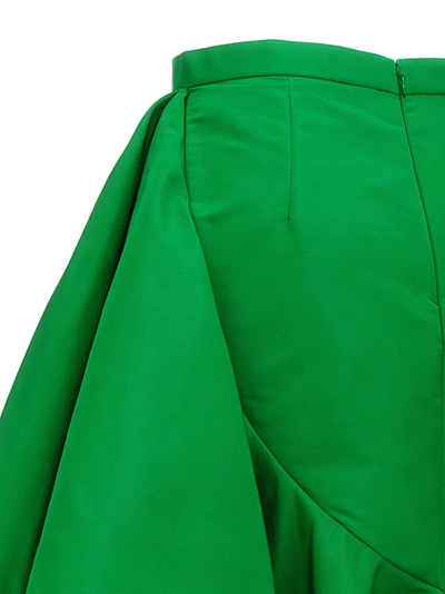 Shop Alexander Mcqueen Ruffle Midi Skirt Skirts Green