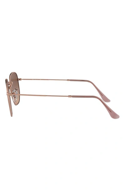 Ray Ban 54mm Gradient Hexagonal Sunglasses In Copper