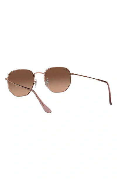 Ray Ban 54mm Gradient Hexagonal Sunglasses In Copper