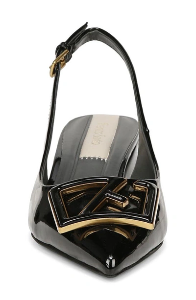 Franco Sarto Racer Slingback Pointed Toe Pump In Black