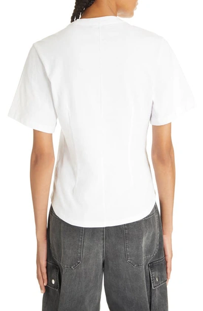 Shop Isabel Marant Zazie Bustier Cotton T-shirt In White