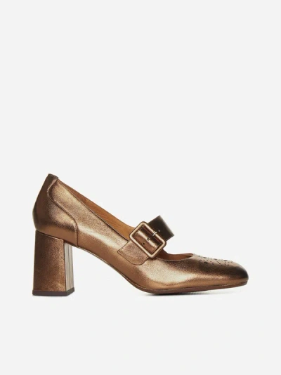 Shop Chie Mihara Paypau Laminated Leather Pumps In Cobre