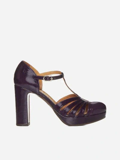 Shop Chie Mihara Yeilo Patent Leather Pumps In Grape