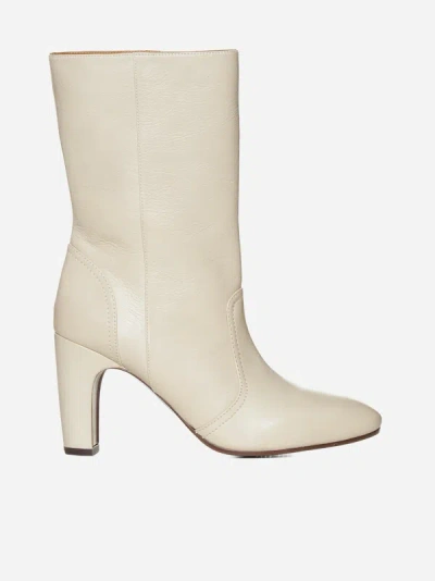 Shop Chie Mihara Eyta Leather Ankle Boots In Milk White