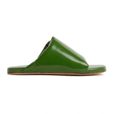 Shop Bottega Veneta Cushion Slides Shoes In Green